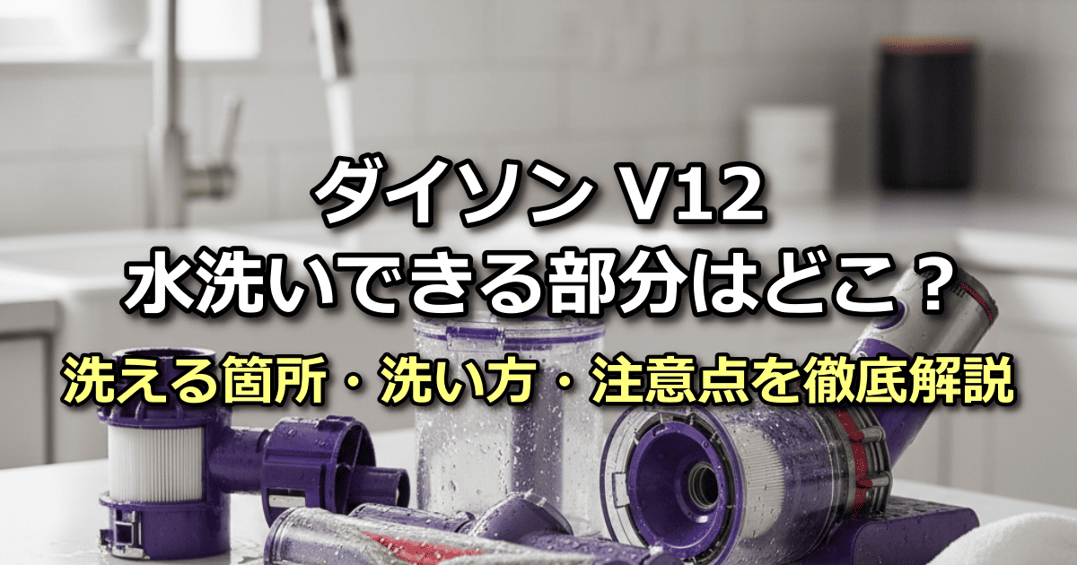 ダイソン 水洗いできる部分 v12